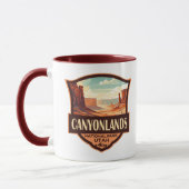 Mug Parc national des Canyons Illustration Rétro (Gauche)