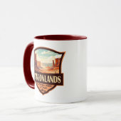 Mug Parc national des Canyons Illustration Rétro (Devant gauche)
