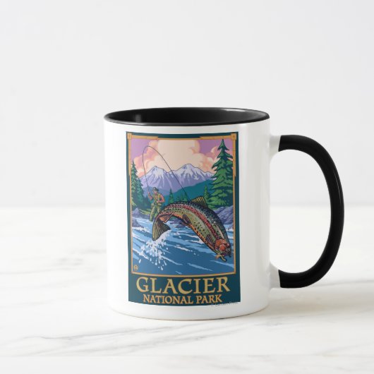 Mug Parc national des Glaciers, MontanaFly Pêcheur # (Droite)