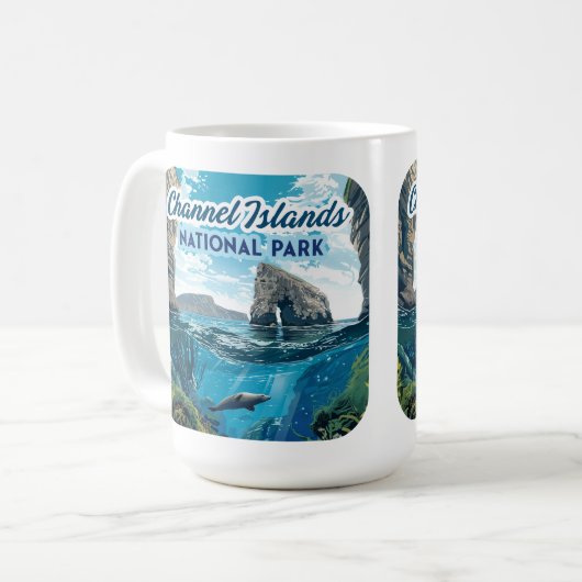Mug Parc national des îles Channel Californie Océan (Devant gauche)