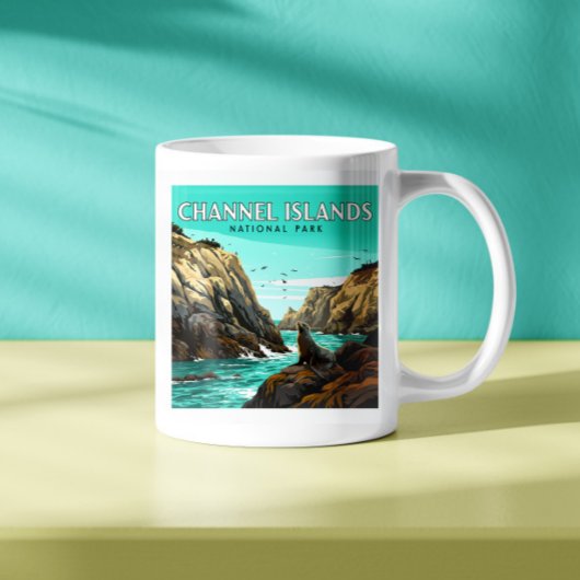 Mug Parc national des îles vintage Channel