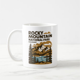 Mug Parc national des Rocheuses Colorado Art Vintage