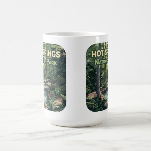 Mug Parc national des sources chaudes Arkansas Retro (Centre)