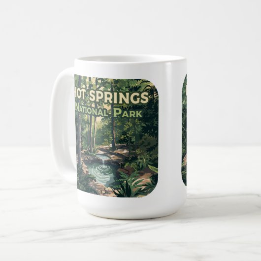 Mug Parc national des sources chaudes Arkansas Retro (Devant gauche)