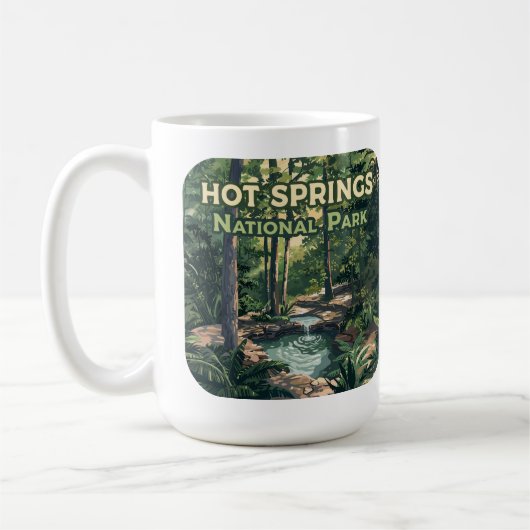 Mug Parc national des sources chaudes Arkansas Retro (Gauche)