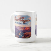 Mug Parc national du Grand Canyon Arizona Retro (Devant gauche)
