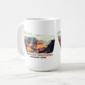 Mug Parc national du Grand Canyon Arizona Retro (Devant gauche)