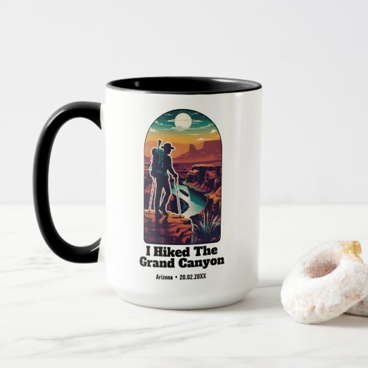 Mug Parc national du Grand Canyon de randonnée Arizona (Avec donut)