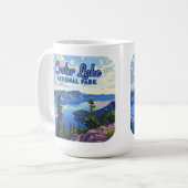 Mug Parc national du lac Crater Oregon Retro (Devant gauche)