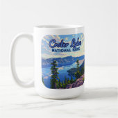 Mug Parc national du lac Crater Oregon Retro (Gauche)