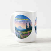 Mug Parc national du Mont Rainier Washington Retro (Devant gauche)