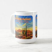 Mug Parc national du Saguaro Arizona Désert Cactus Rét (Devant gauche)