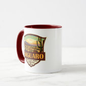 Mug Parc national du Saguaro Illustration Rétro (Devant gauche)