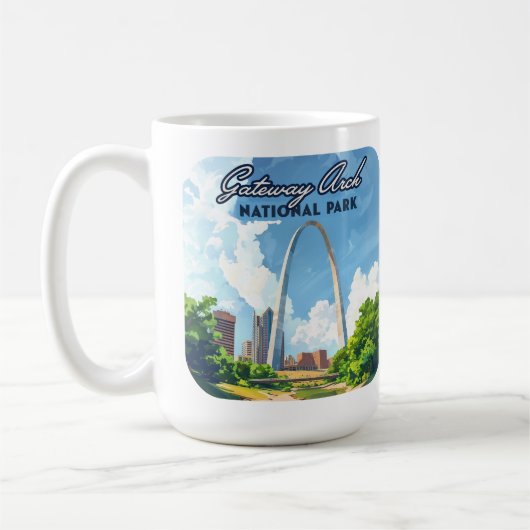 Mug Parc national Gateway Arch Missouri St Louis Retro (Gauche)