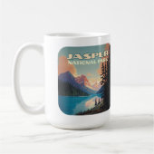 Mug Parc national Jasper Alberta Canada Rockies Retro (Gauche)
