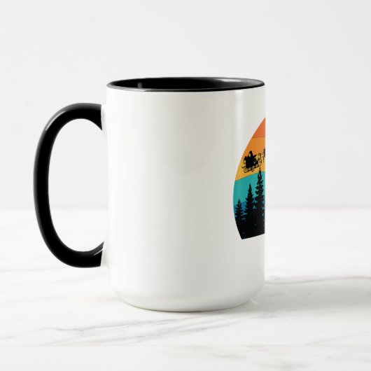 Mug Parc national Retro Buffalo Bison Noël (Gauche)