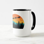 Mug Parc national Retro Buffalo Bison Noël (Devant droit)
