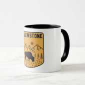 Mug Parc national Vintage de Yellowstone Bison Wyoming (Devant droit)