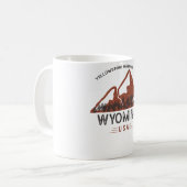 Mug Parc national vintage Yellowstone Wyoming (Devant gauche)