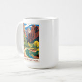 Mug Parc national vintage Zion Monts Utah (Devant gauche)