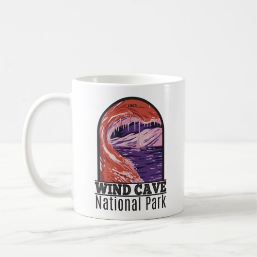 Mug Parc national Wind Cave South Dakota Vintage (Gauche)