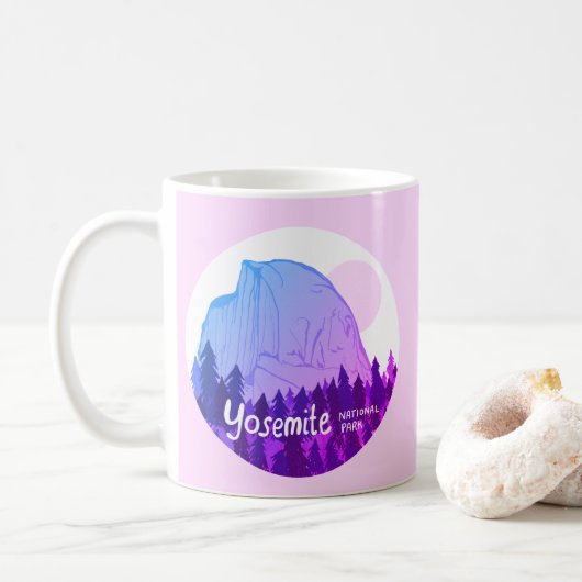 Mug Parc national Yosemite Demi-Dôme Violet Lilac (Avec donut)