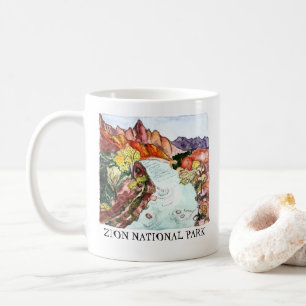 Mug Parc national Zion Watercolor Art