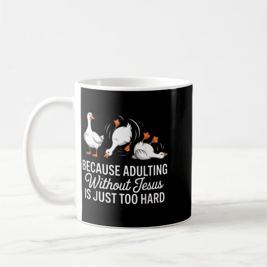 Mug Parce que Ing sans Jésus est trop dur chrétien (Gauche)
