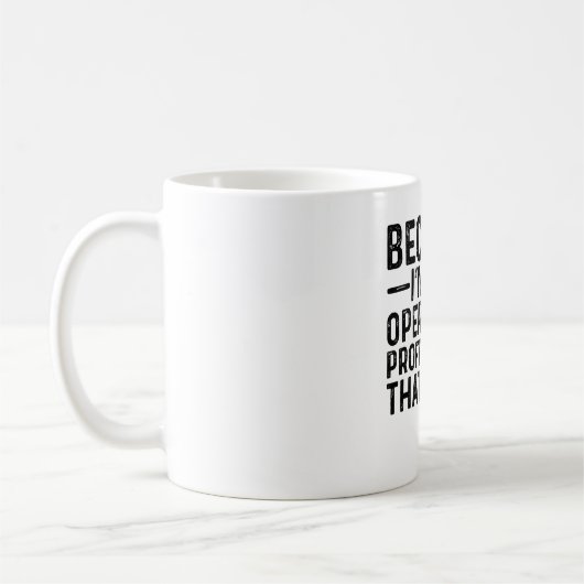 Mug Parce que je suis le professionnel des opérations (Gauche)