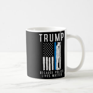 Mug Parce Que La Police Vit Pro Trump Mince Ligne Bleu