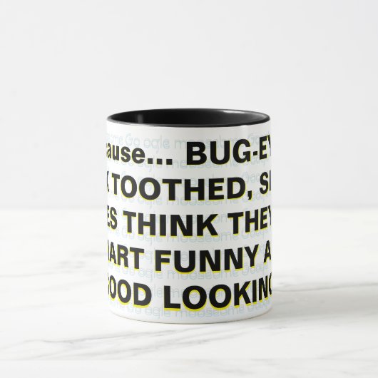 Mug Parce que... OEIL DE BOGUE, BOUCLE DORÉE, COUVERT (Centre)