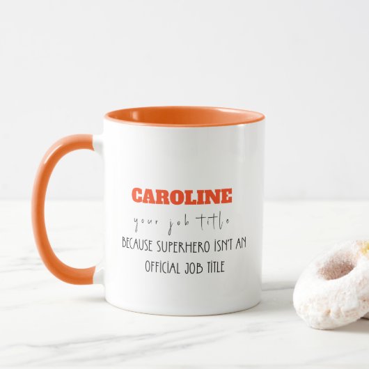 MUG PARCE QUE SUPERHERO N’EST PAS UN TITRE DE TRAVAIL (Avec donut)