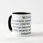 Mug "PARCE QUE !" Trop confiant, peu sûr (Devant gauche)