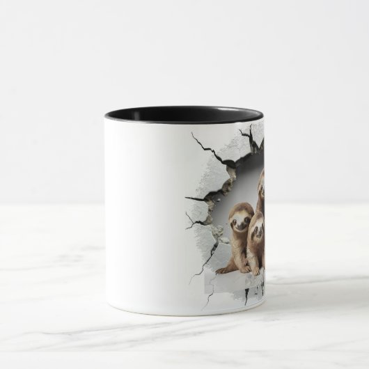 Mug Parcelle dans un mur fissuré (Centre)