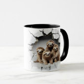 Mug Parcelle dans un mur fissuré (Devant droit)