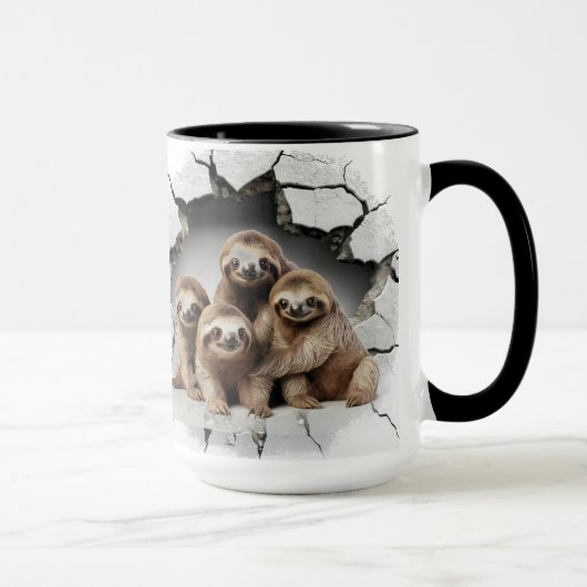 Mug Parcelle dans un mur fissuré (Droite)