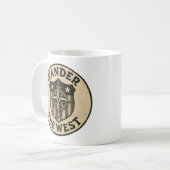 Mug Parcourir le West Vintage Badge Design (Devant gauche)