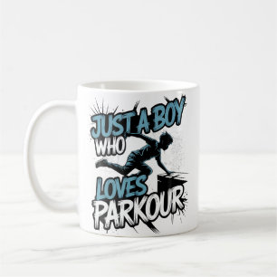 Mug Parcours Amusant Juste Un Garçon Qui Aime Parcours