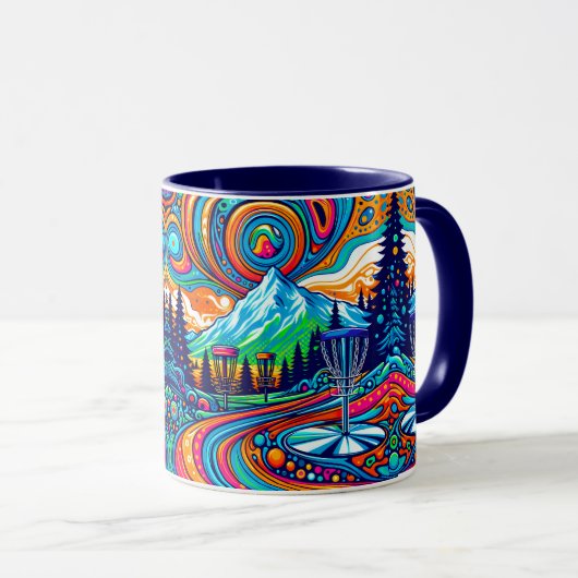 Mug Parcours de golf Psychedelic Disk (Devant droit)