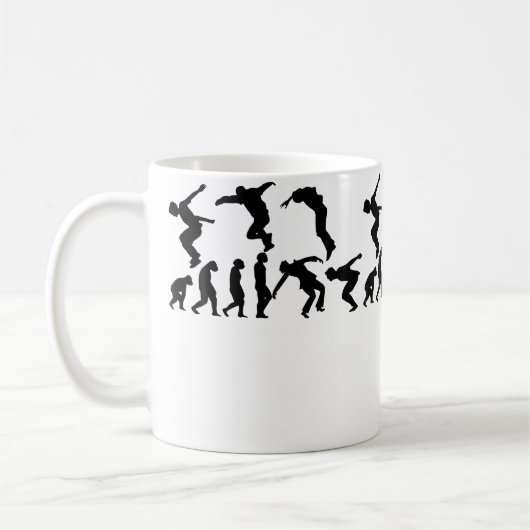 Mug Parcours de Parkour Coureur Grimpeur Obstacle (Gauche)
