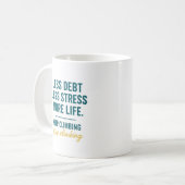 Mug Parcours Financier Lettrage Turquoise Gras Écritur (Devant gauche)