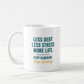 Mug Parcours Financier Lettrage Turquoise Gras Écritur (Gauche)