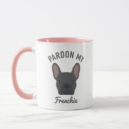 Mug Pardon de mon Frenchie | Bleu Bleu Français Bulldo (Gauche)