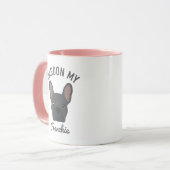Mug Pardon de mon Frenchie | Bleu Bleu Français Bulldo (Devant gauche)