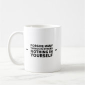 Mug Pardonner Beaucoup De Choses Chez Les Autres Rien (Gauche)