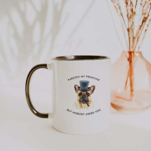 Mug Pardonnez mon Frenchie Cute Watercolor French Buld