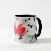Mug Pareja de corazones enamorados (Devant droit)