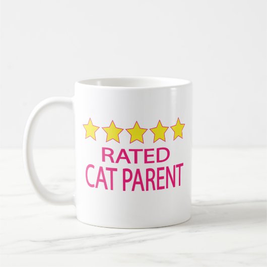 Mug Parent de chat cinq étoiles (Gauche)