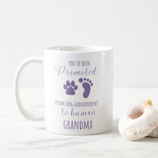 Mug Parent De Chien À Grand-Mère Humaine Promu Drôle (Avec donut)