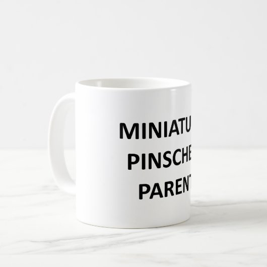 Mug parent de pinscher miniature aucune PIC (Devant gauche)